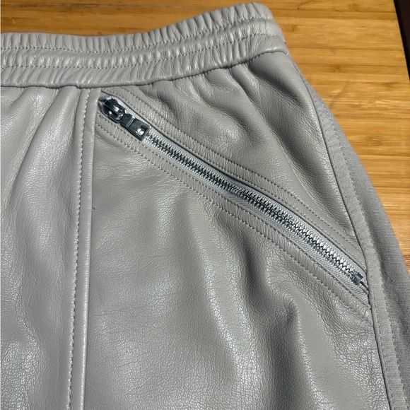 NWT Jonathan Simkhai- Violet Vegan Leather Track Pant. Size M - Picture 9 of 12